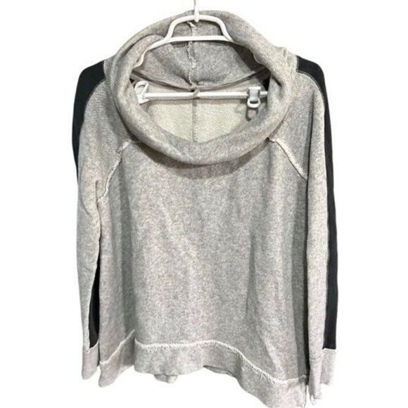 Women's Grey Oversized Free People Yo Yo Boho Cowl Neck Gorpcore Pullover Sweate - Picture 1 of 3